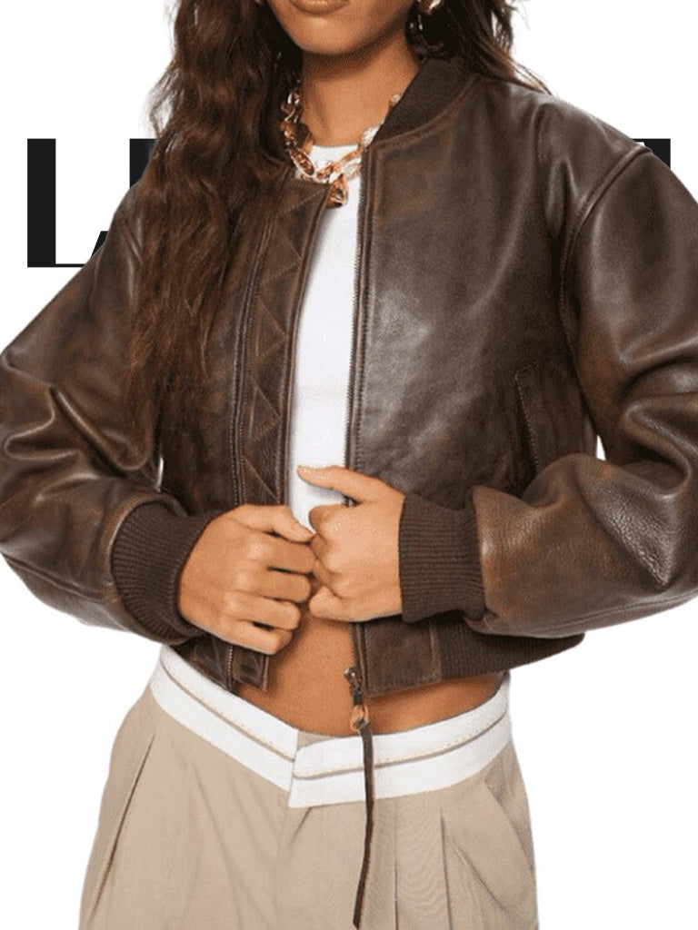 Womens Bomber Leather Jackets