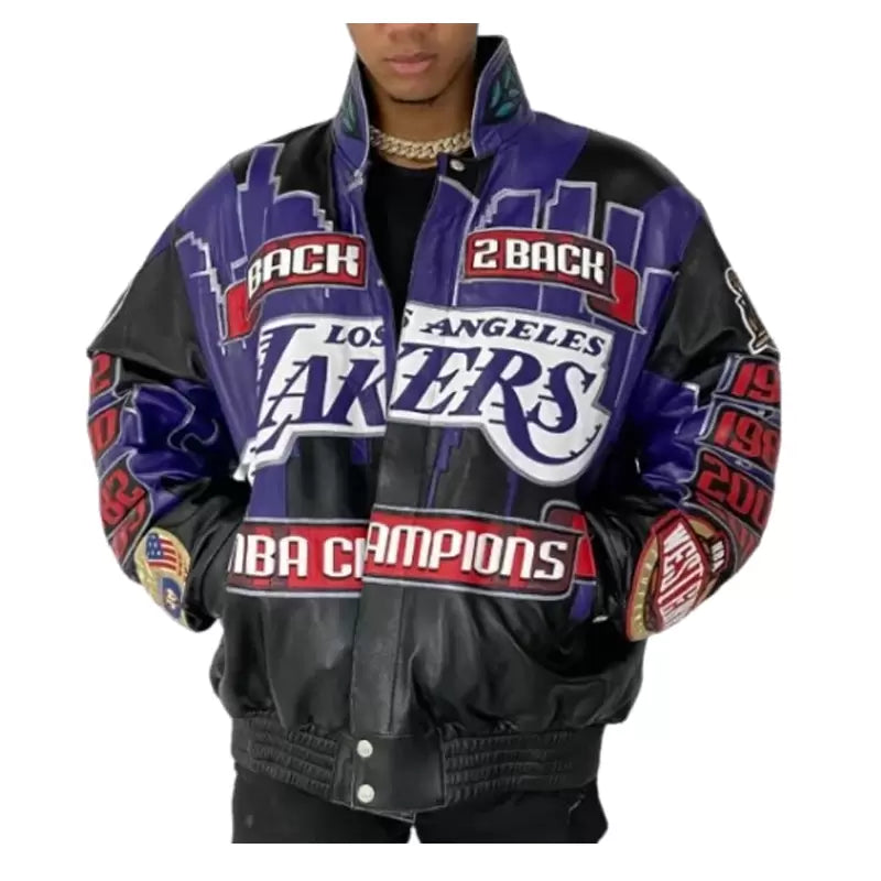 Buy LA Lakers Championship Bomber Leather Jacket