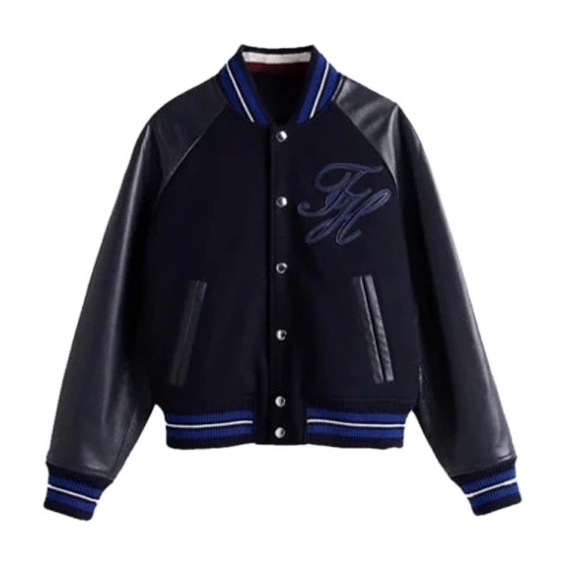 2024 Las Vegas GP Sylvester Stallone Black Varsity Jacket