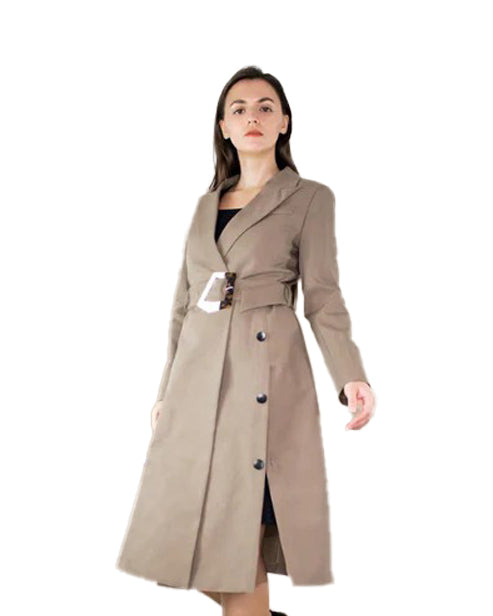 Women-Trench-Coat-Midi-Fitted-Coat-With-Belt