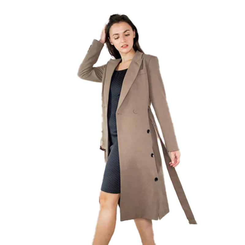 Women-Trench-Coat-Midi-Fitted-Coat-With-Belt