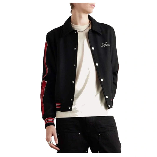 AMIRI Bones Twill Varsity Jacket