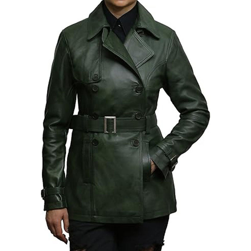 Womens Genuine Leather Biker Jacket