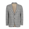Beige & Black Houndstooth Patterned Cashmere Blazer