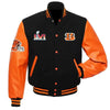 Bengals Super Bowl Varsity Jacket Front