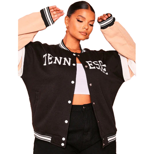 Womens-Varsity-Bomber-Jacket-In-Black