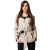 Women’s Real Pearl Bush and Black Leather Coat