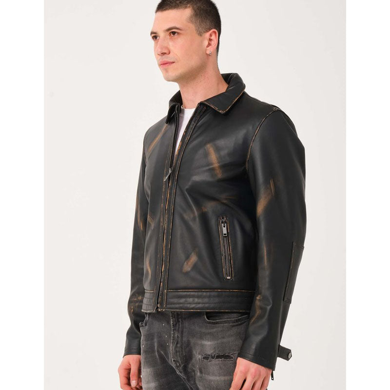 Men’s Black Leather Jacket