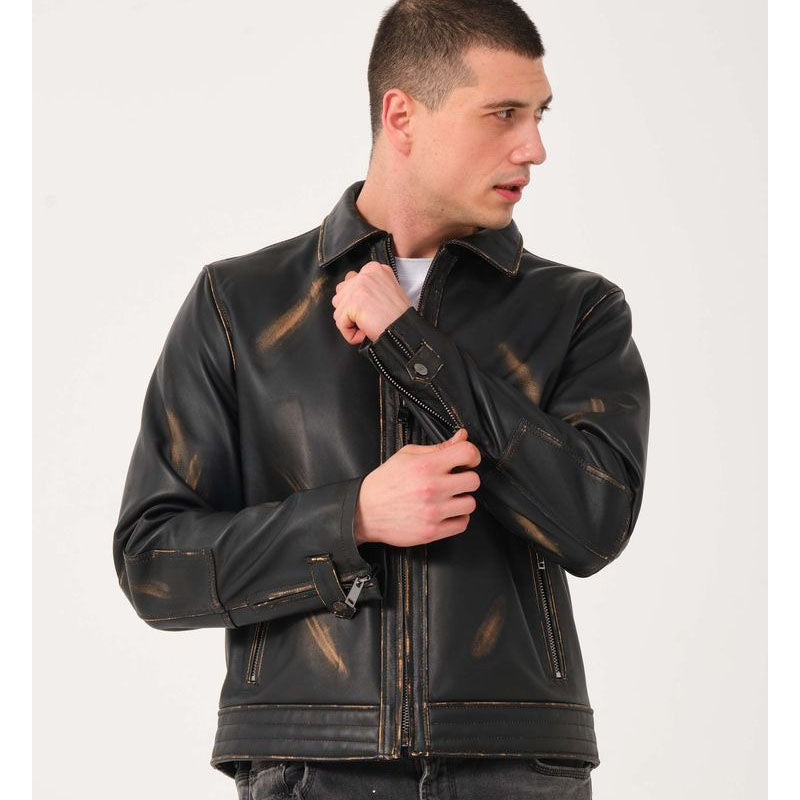 Men’s Black Leather Jacket