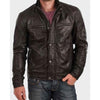 Black Mens Standard Buttoned Jacket