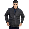 Black Contrasting Wool Puffer Jacket