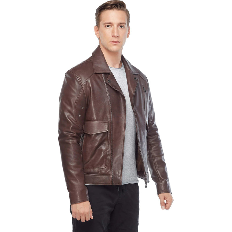 Men’s Real Brown Leather Jacket