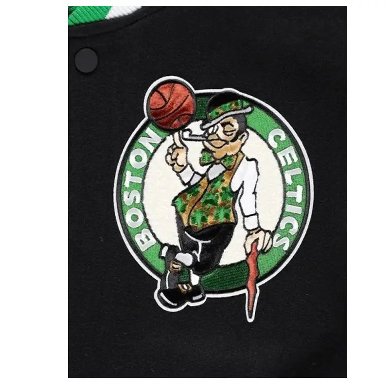 Boston Celtics Black Varsity Jacket