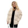 Brittany Mahomes Chiefs Beige Puffer Jacket