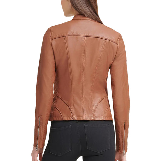 Women’s Brown Faux Leather Jacket