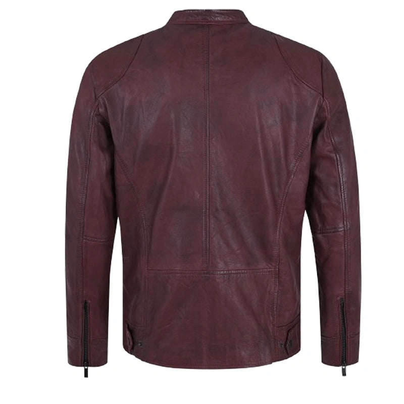 Burgundy Leather Jacket