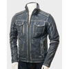 Café Racer Blue Waxed Jacket