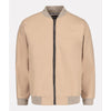 Camel Brown Wool Bomber Jacket