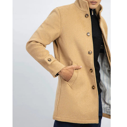 Camel Wool Blended Long Coat