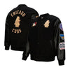 Chicago Cubs Mitchell & Ness Black Blackout Varsity Jacket