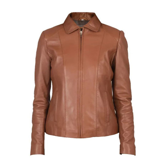 Colette Brown Leather Jacket