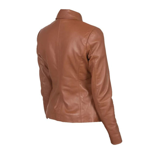 Colette Brown Leather Jacket