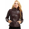 Women’s Real Coca Brown Leather Jacket