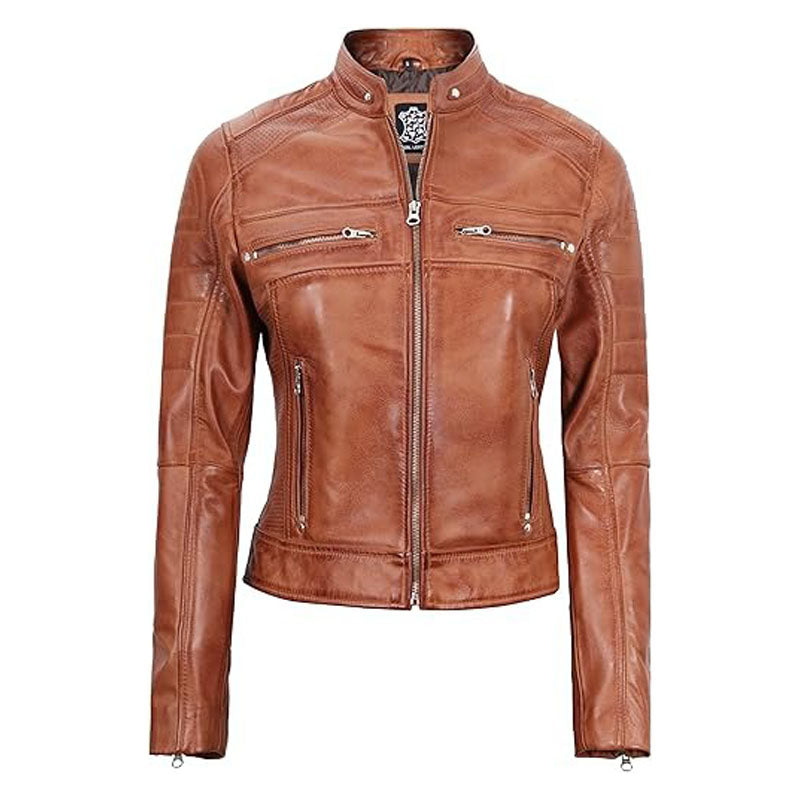 Decrum Real Leather Jacket Women