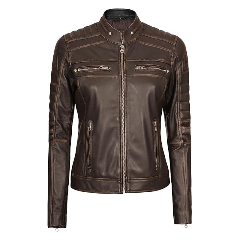 Decrum Real Leather Jacket Women