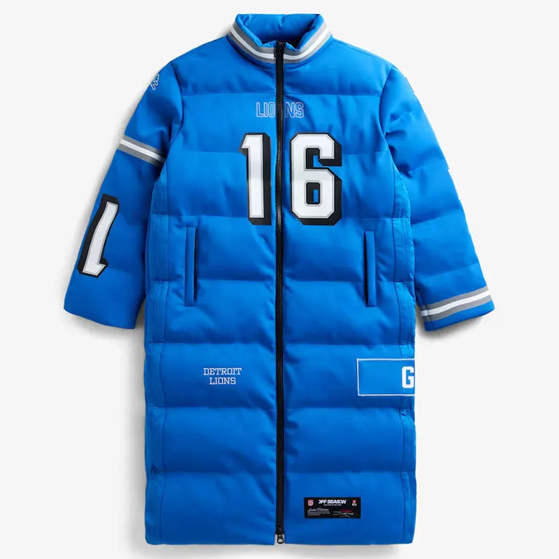 Detroit Lions Off Season x NFL Puffer Long Coat