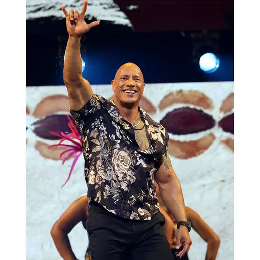 Dwayne Johnson Floral Shirt