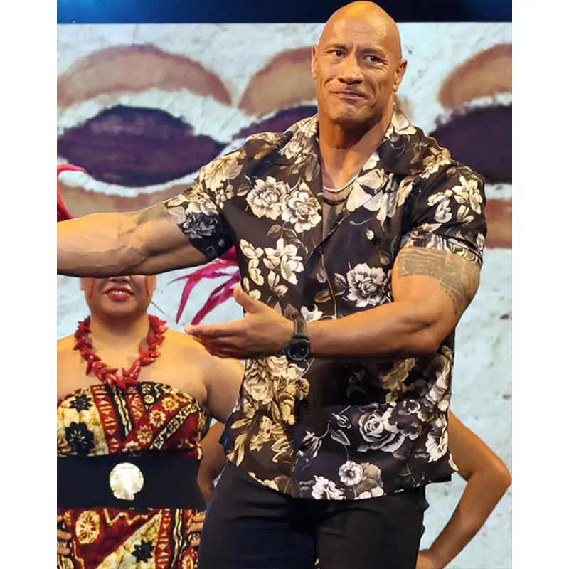 Dwayne Johnson Floral Shirt