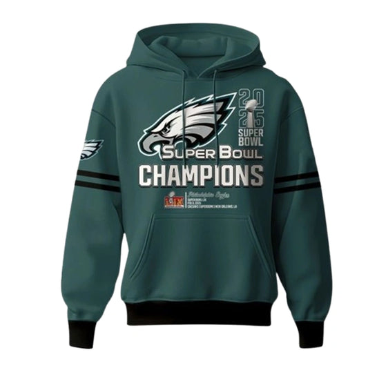 Eagles 2025 2X Super Bowl Champions Hoodie