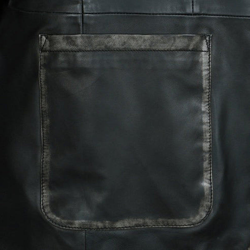 Men’s Formal Blazer Button Style Leather Jacket