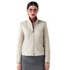 Women’s Real Beige Leather Classy Jacket