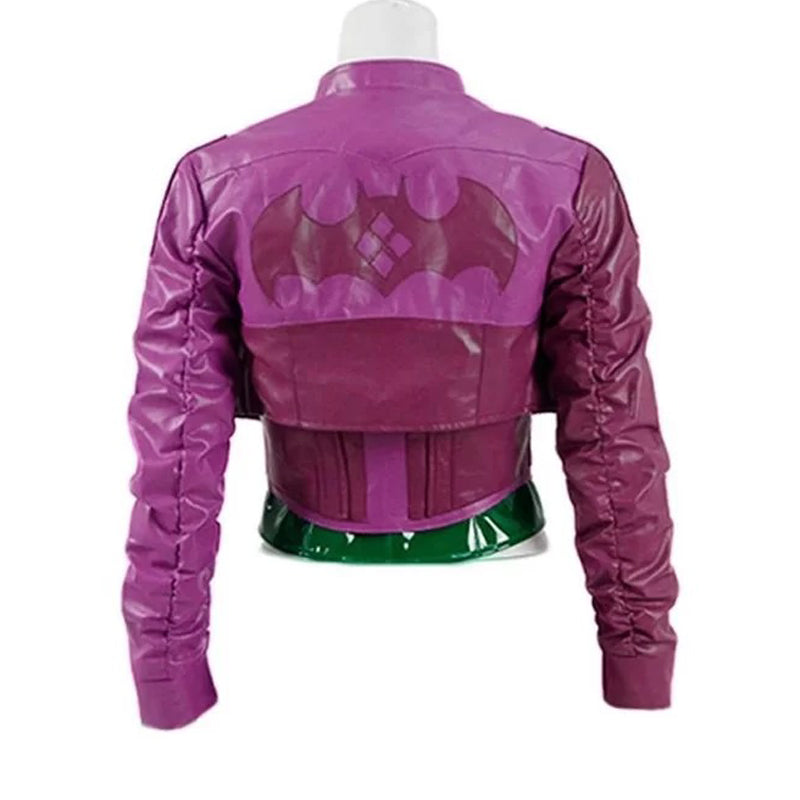 Injustice 2 Harley Quinn Purple Leather Jacket