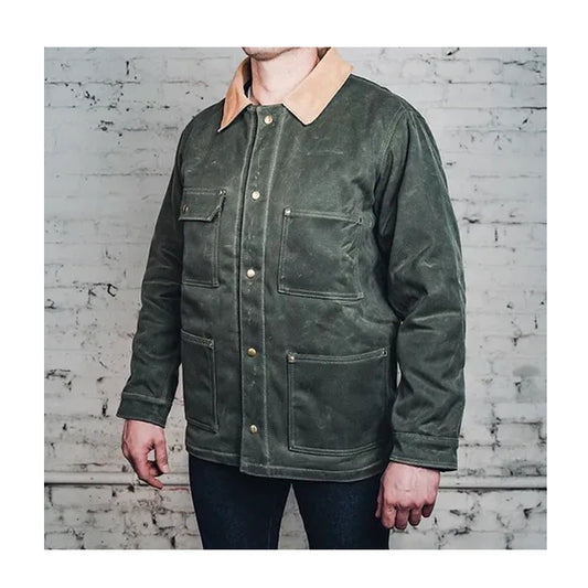 Heat Strap The Chief Coat Olive Cord Collar