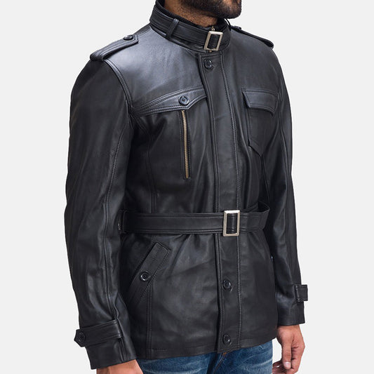 Hunter Black Leather Jacket