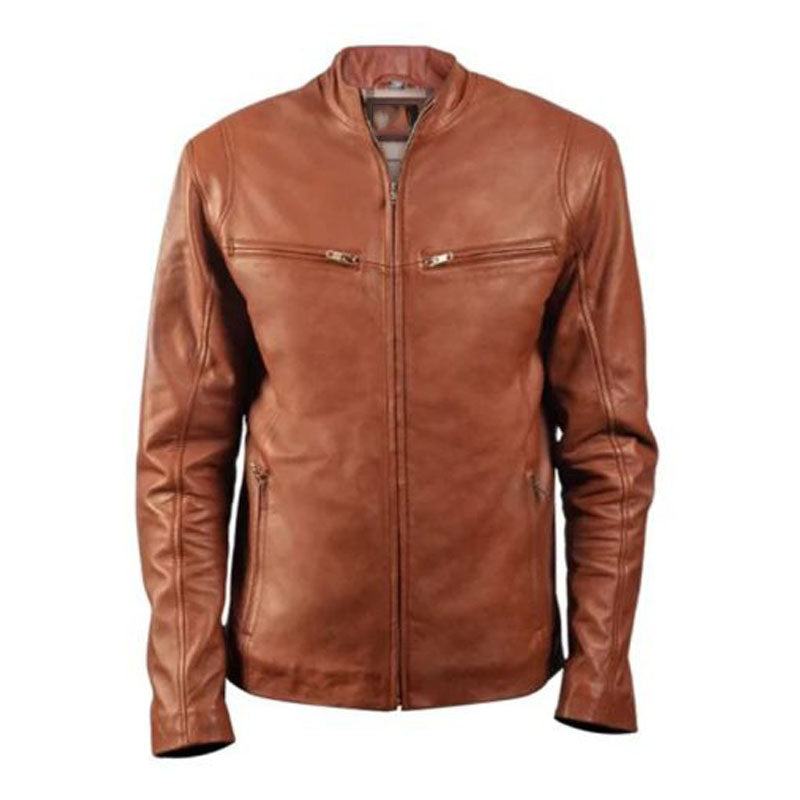 Men’s Ionic Brown Leather Jacket
