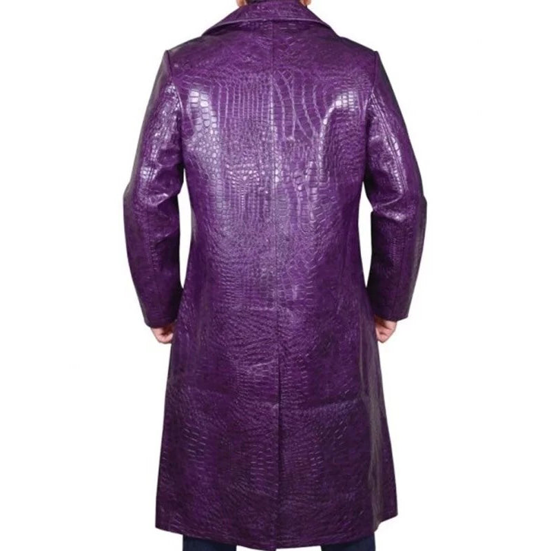 Joker Suicide Squad Jared Leto Purple Trench Coat