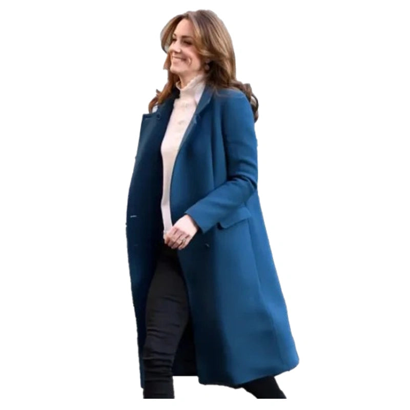Teal Trench Coat Kate Middleton