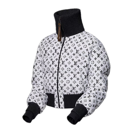 LV 3D Monogram Cropped Puffer Jacket