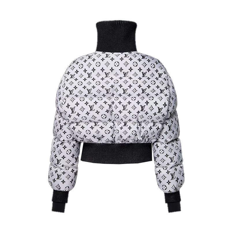 LV 3D Monogram Cropped Puffer Jacket