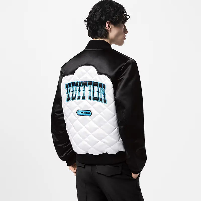 LV Bicolor Satin Bomber Jacket