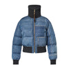 LV Denim Print Cropped Puffer Jacket