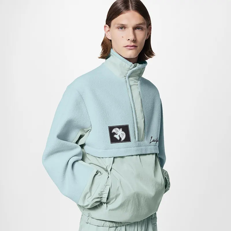 LV Mixed Material Anorak Jacket