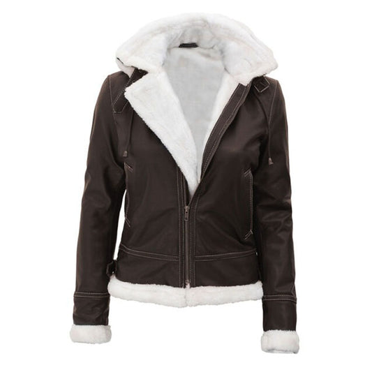 Womens Shearling Brown Jacket