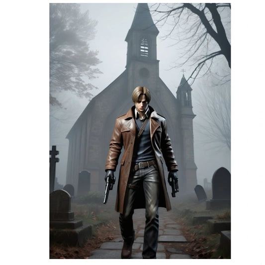 Leon Kennedy Resident Evil 4 Brown Leather Coat