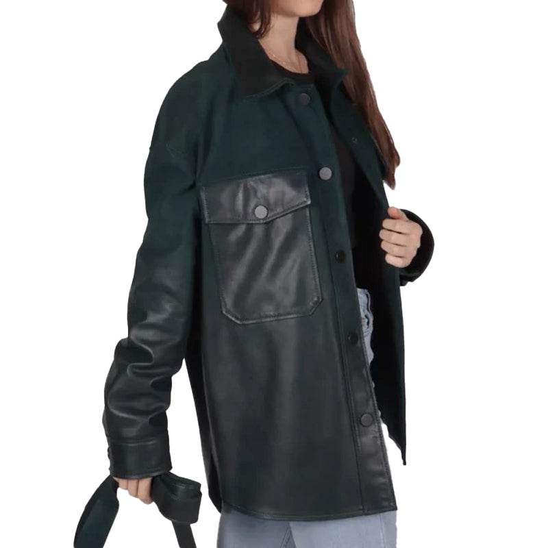 Women’s Green Suede Jacket