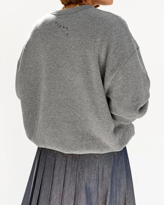 Shrinking S02 Liz Grey Oversized Sweatshirt